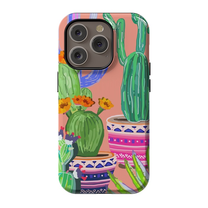 iPhone 14 Pro StrongFit Cactus wonderland by MUKTA LATA BARUA