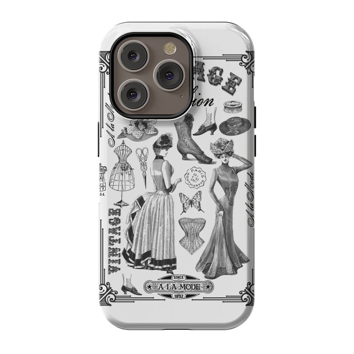 iPhone 14 Pro StrongFit Vintage Fashion Ladies by Andrea Haase