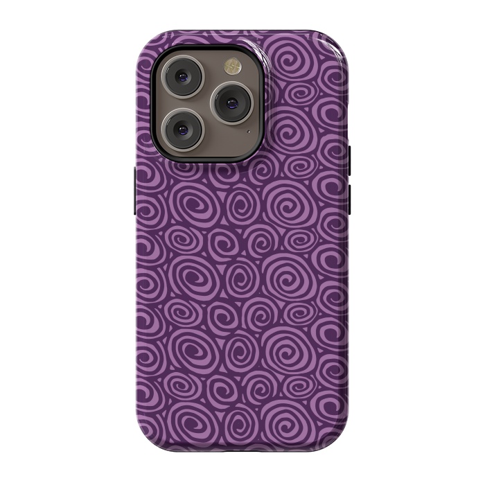 iPhone 14 Pro StrongFit Spiral pattern by Laura Nagel