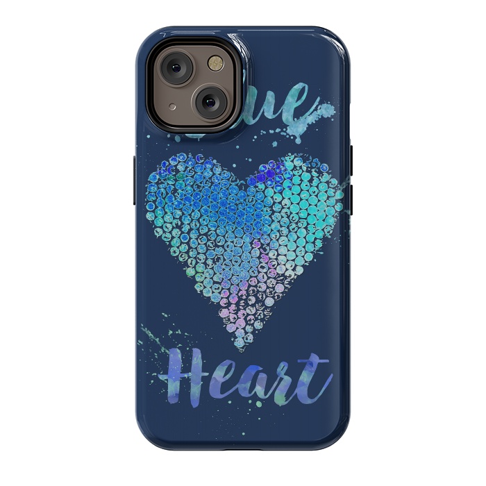 iPhone 14 StrongFit Blue Heart  by Andrea Haase