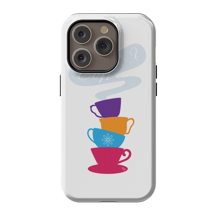 iPhone 14 Pro StrongFit Bright Coffee Cups by Martina