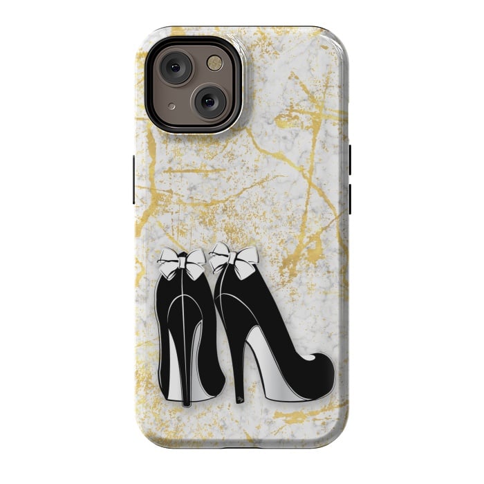 iPhone 14 StrongFit Luxury Golden Marble Heels by Martina
