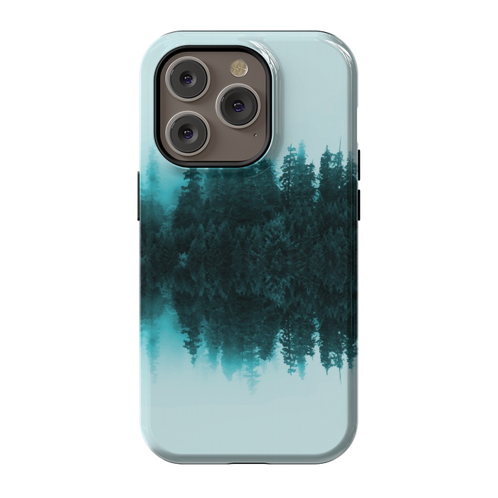 iPhone 14 Pro StrongFit Cloudy Forest by Creativeaxle