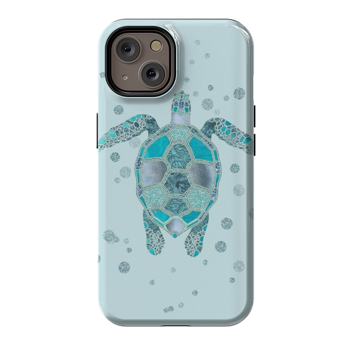 iPhone 14 StrongFit Underwater Glamour Turtle by Andrea Haase