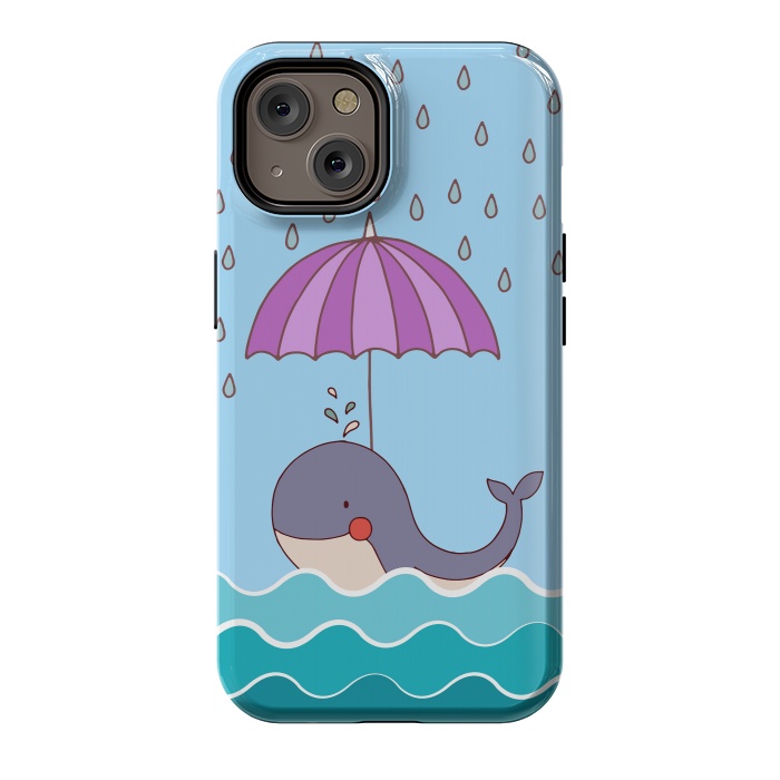 iPhone 14 StrongFit Swimming Whale by Creativeaxle
