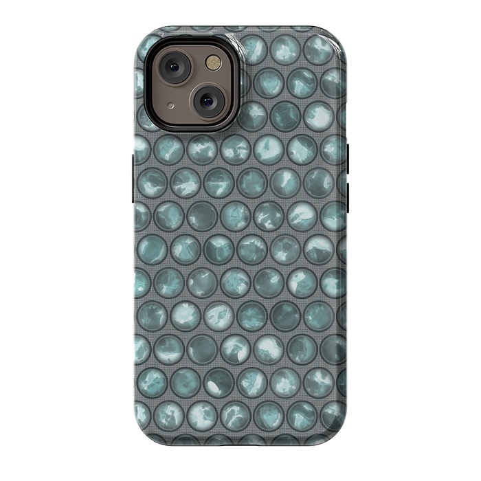 iPhone 14 StrongFit Green Glass Bead Pattern by Andrea Haase
