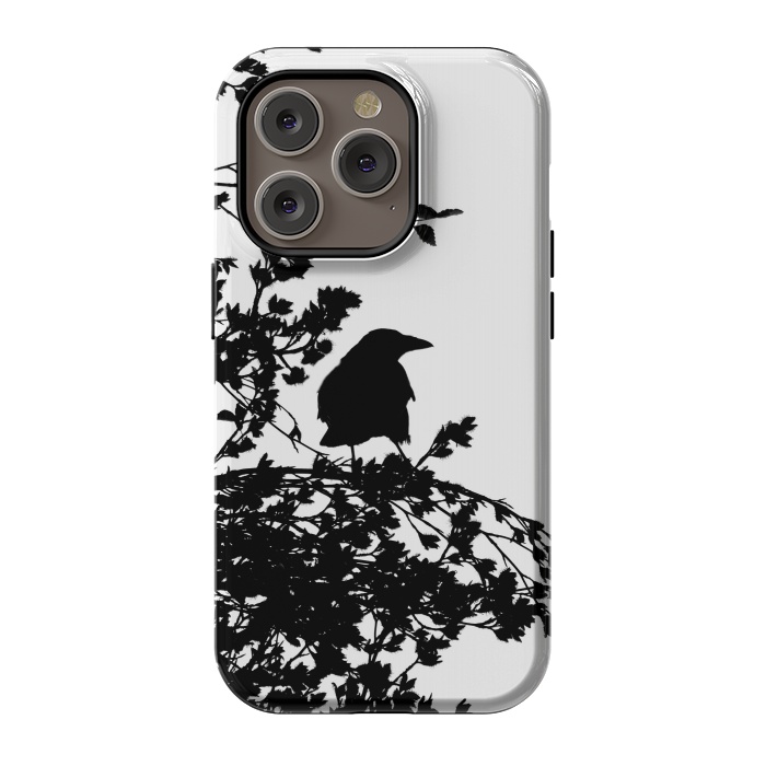iPhone 14 Pro StrongFit Black And White Bird by Andrea Haase