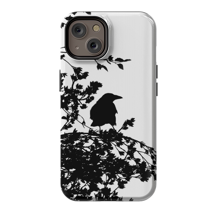 iPhone 14 StrongFit Black And White Bird by Andrea Haase