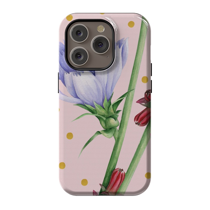 iPhone 14 Pro StrongFit Purple Chicory by Creativeaxle