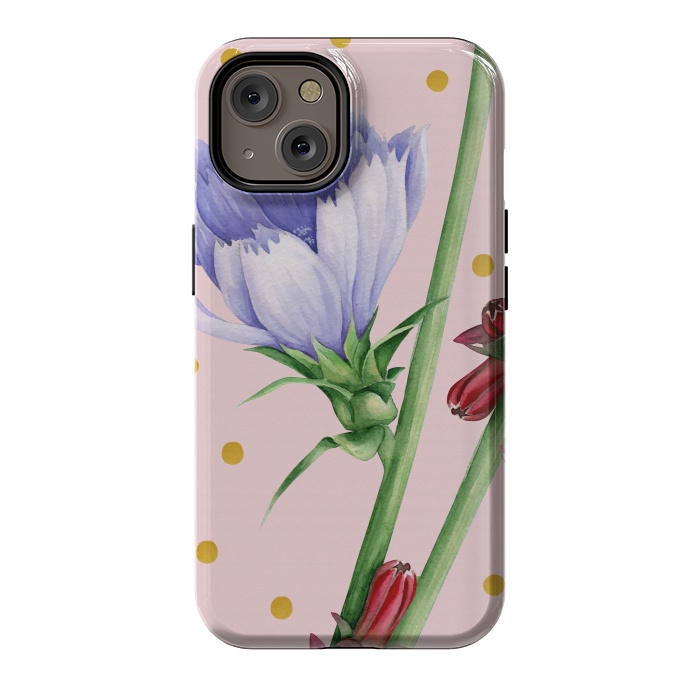 iPhone 14 StrongFit Purple Chicory by Creativeaxle