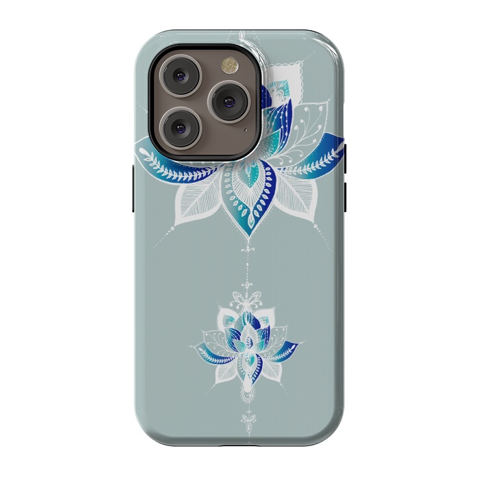 iPhone 14 Pro StrongFit Saige Lotus Flower  by Rose Halsey