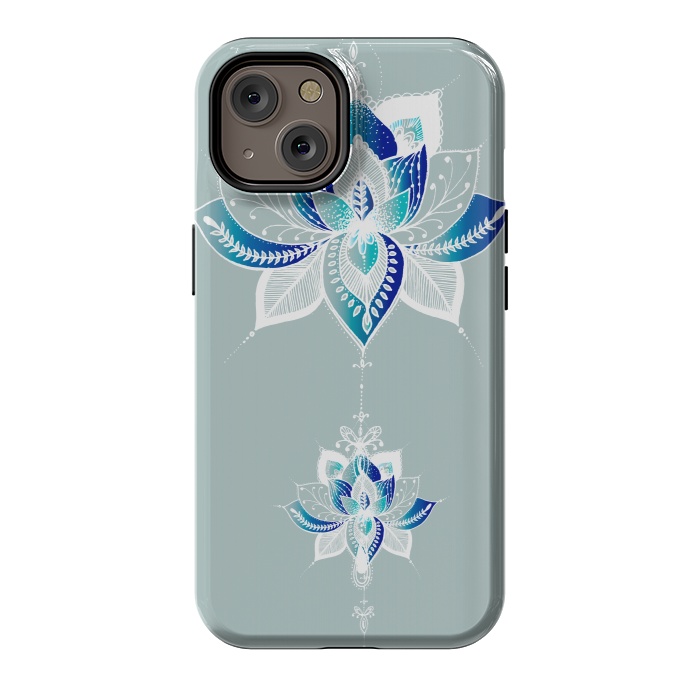 iPhone 14 StrongFit Saige Lotus Flower  by Rose Halsey