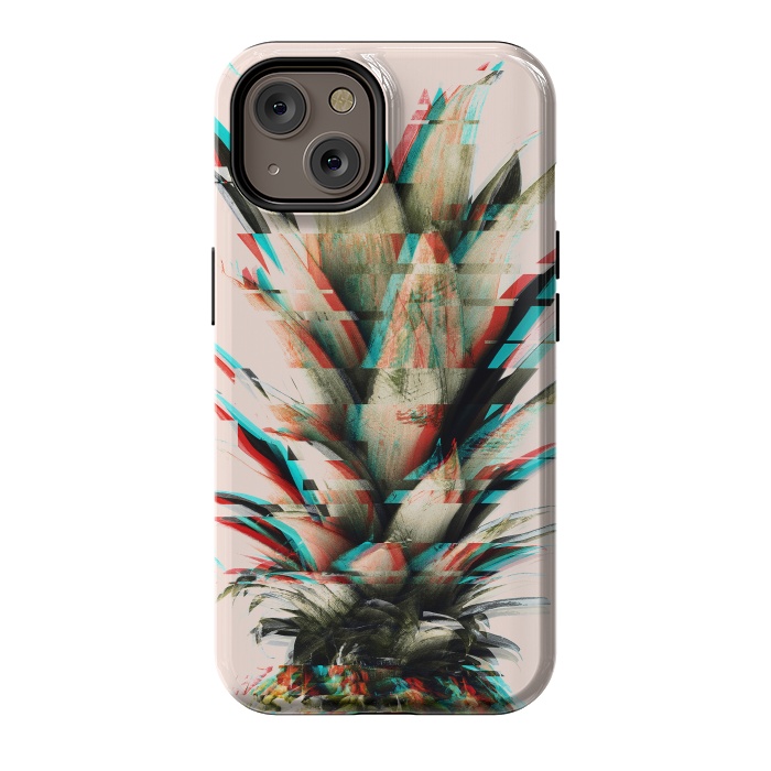 iPhone 14 StrongFit Glitch pineapple by Mmartabc