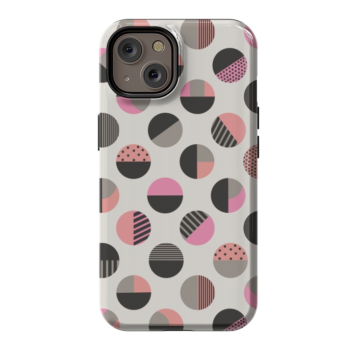 iPhone 14 StrongFit Circles of geometric patterns by Mmartabc