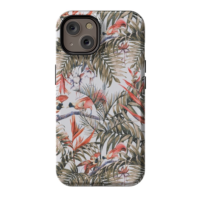 iPhone 14 StrongFit Exotic birds in the jungle paradise II by Mmartabc