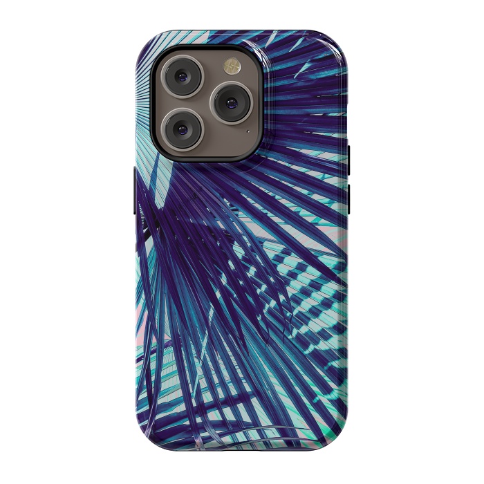 iPhone 14 Pro StrongFit Palm leaf on the beach by Mmartabc