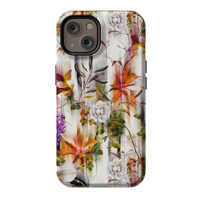 iPhone 14 StrongFit Abstract Motion Blur Floral Botanical by Mmartabc