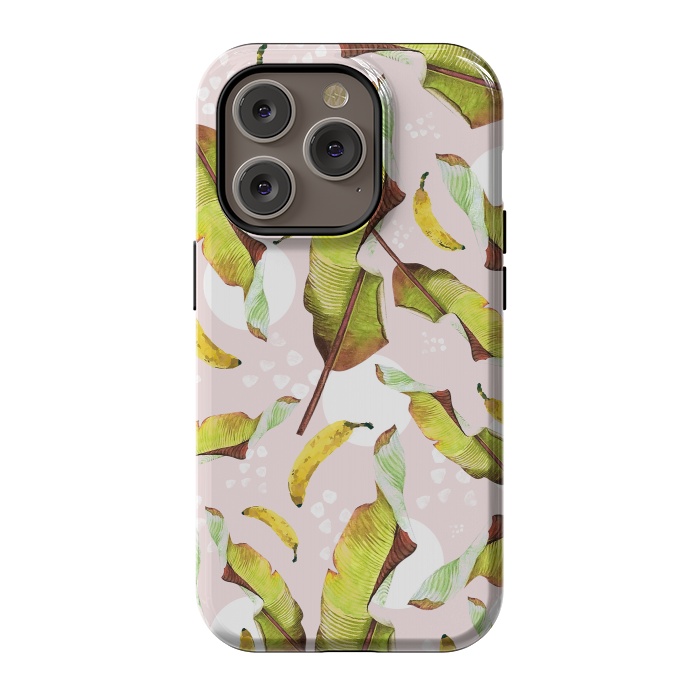 iPhone 14 Pro StrongFit Banana leaf and bananas by Mmartabc