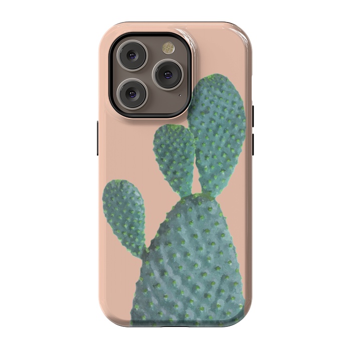 iPhone 14 Pro StrongFit Cactus Watercolor by Alemi