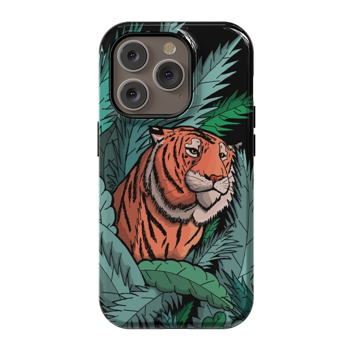 iPhone 14 Pro StrongFit As the tiger emerged from the jungle by Steve Wade (Swade)