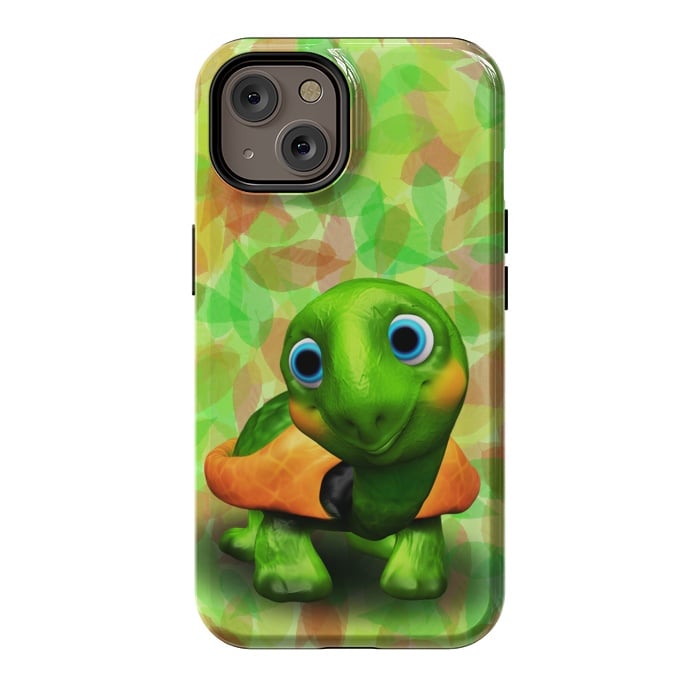 iPhone 14 StrongFit Green Turtle Baby 3D by BluedarkArt