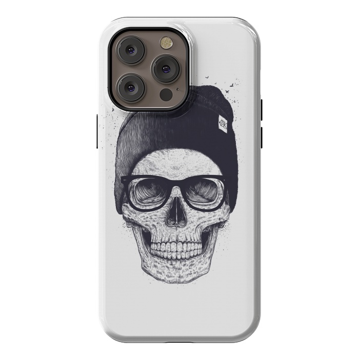 iPhone 14 Pro max StrongFit Black skull in hat by kodamorkovkart