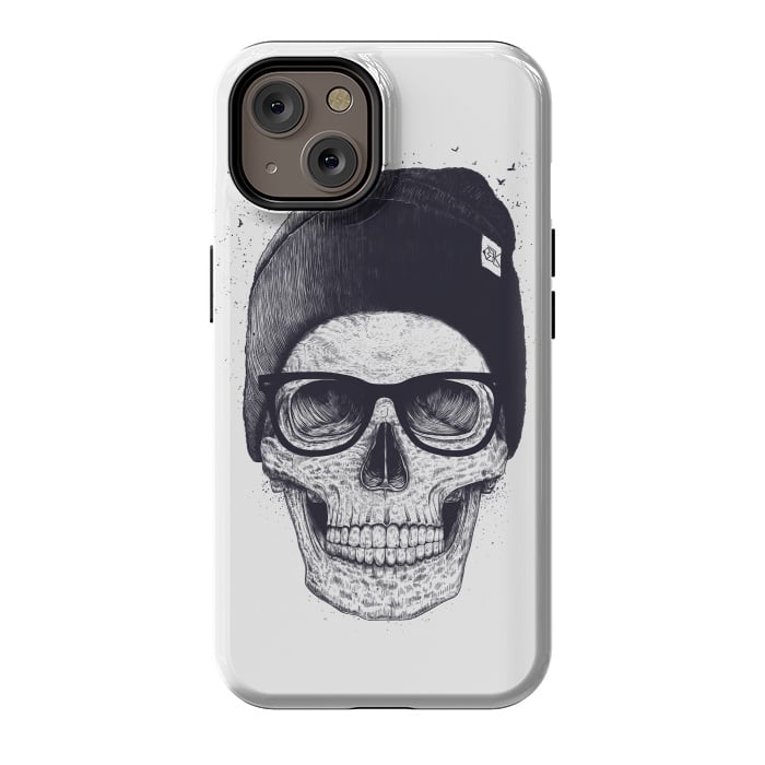 iPhone 14 StrongFit Black skull in hat by kodamorkovkart