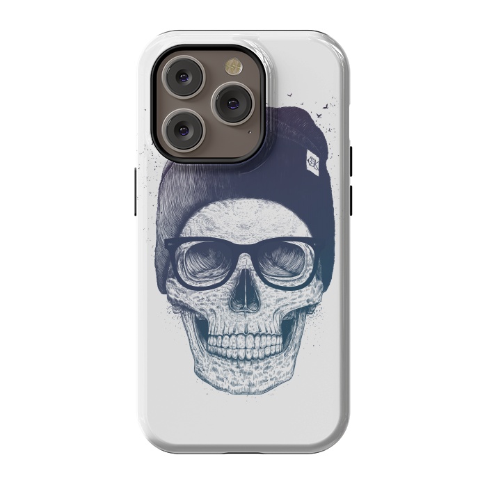 iPhone 14 Pro StrongFit Colorful skull in hat by kodamorkovkart