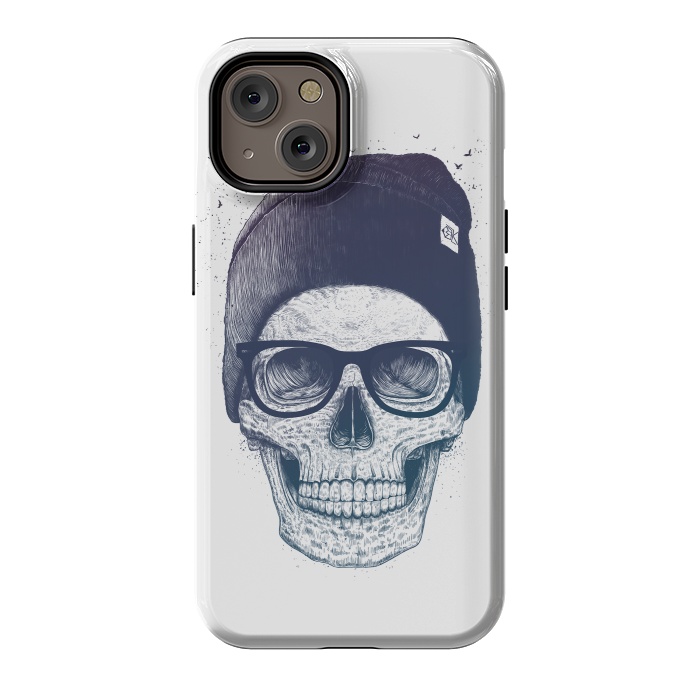 iPhone 14 StrongFit Colorful skull in hat by kodamorkovkart