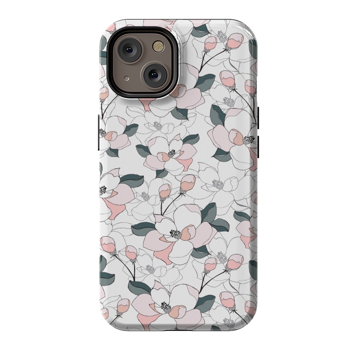 iPhone 14 StrongFit Magnolias by Dunia Nalu