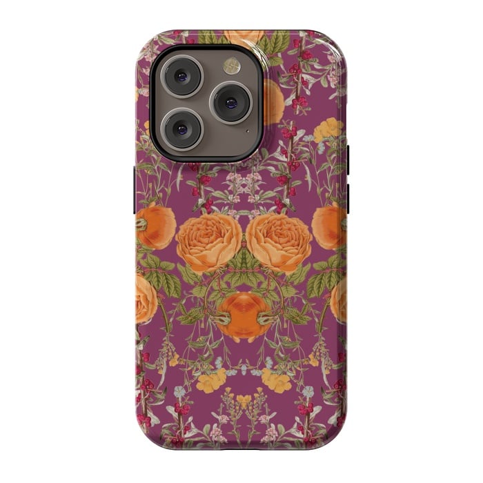iPhone 14 Pro StrongFit Vibrant Botanic by Zala Farah