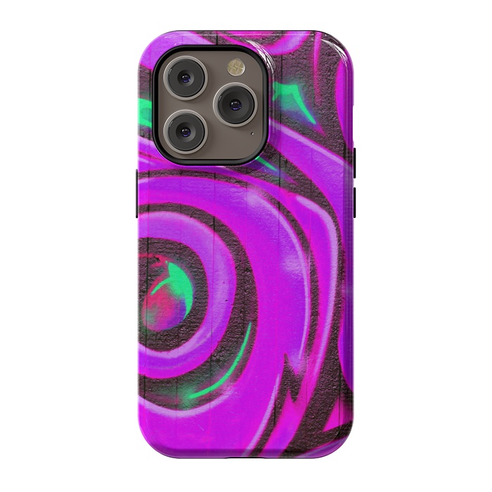 iPhone 14 Pro StrongFit Pink Graffiti by Andrea Haase