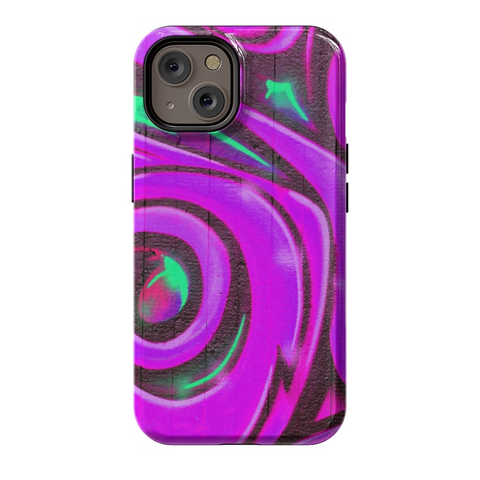 iPhone 14 StrongFit Pink Graffiti by Andrea Haase