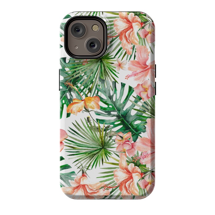 iPhone 14 StrongFit Tropical Flower Jungle by  Utart