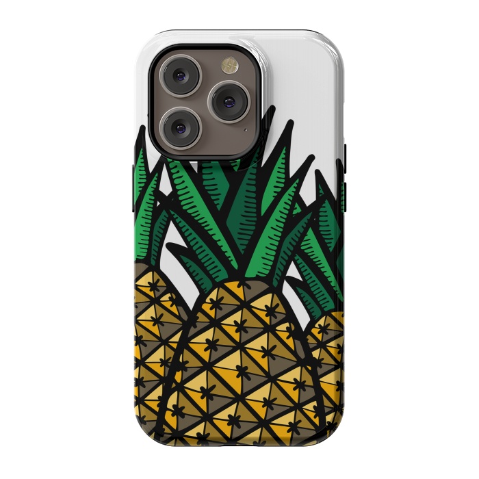 iPhone 14 Pro StrongFit Pineapple Field by Majoih