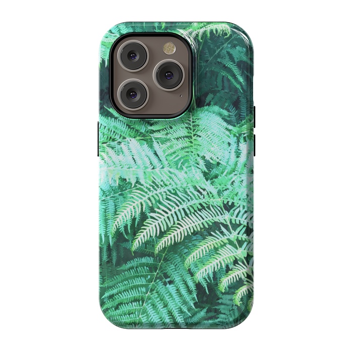 iPhone 14 Pro StrongFit Fern Tropical Leaves by Alemi