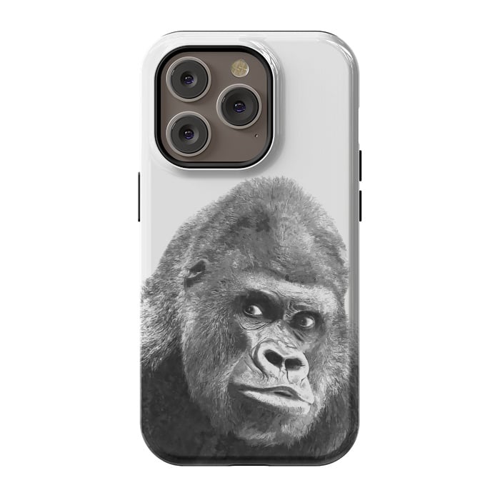 iPhone 14 Pro StrongFit Black and White Gorilla by Alemi