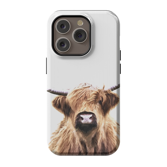 iPhone 14 Pro StrongFit Highland Cow Portrait by Alemi