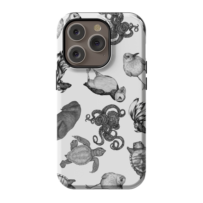 iPhone 14 Pro StrongFit Cute Sea Animals Party by ECMazur 