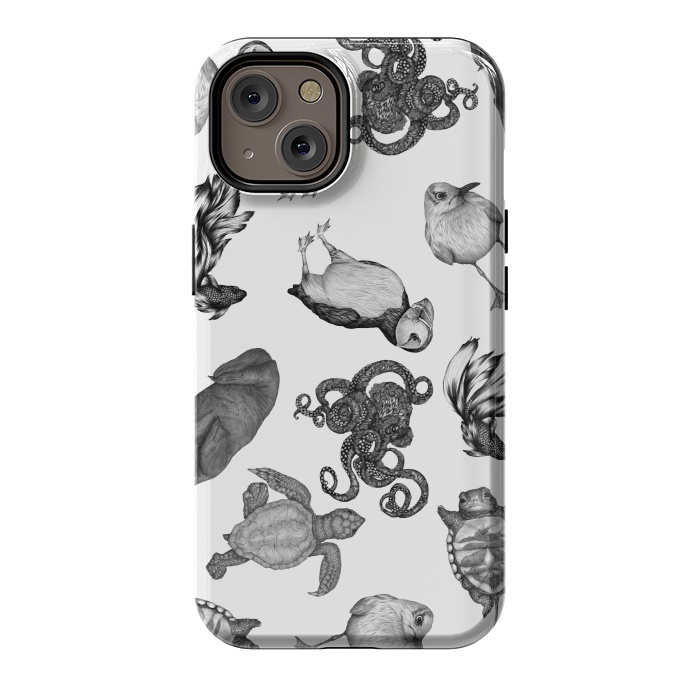 iPhone 14 StrongFit Cute Sea Animals Party by ECMazur 