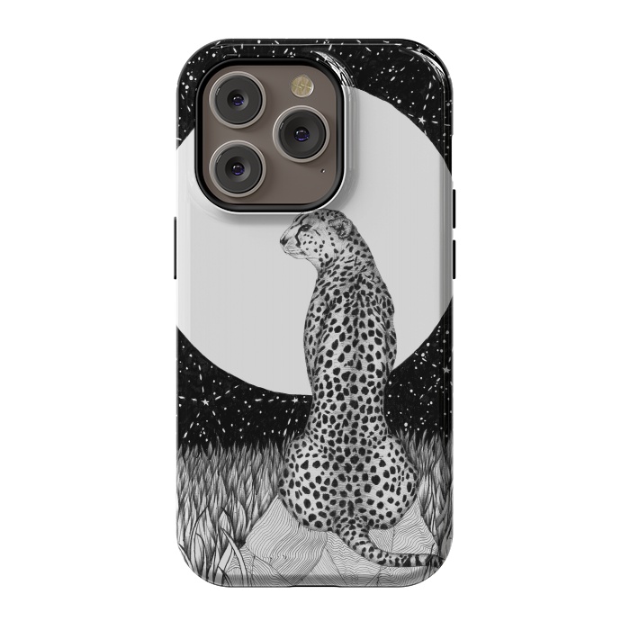 iPhone 14 Pro StrongFit Cheetah Moon by ECMazur 