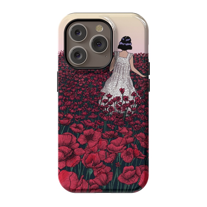 iPhone 14 Pro StrongFit Field of Poppies II by ECMazur 
