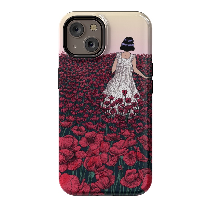 iPhone 14 StrongFit Field of Poppies II by ECMazur 