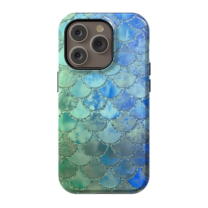 iPhone 14 Pro StrongFit Ocean green and blue Mermaid Scales by  Utart