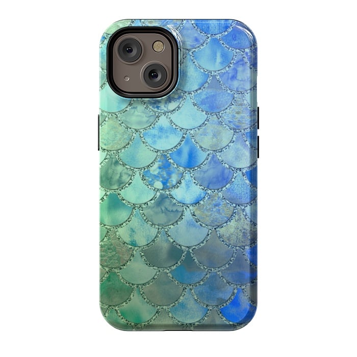 iPhone 14 StrongFit Ocean green and blue Mermaid Scales by  Utart