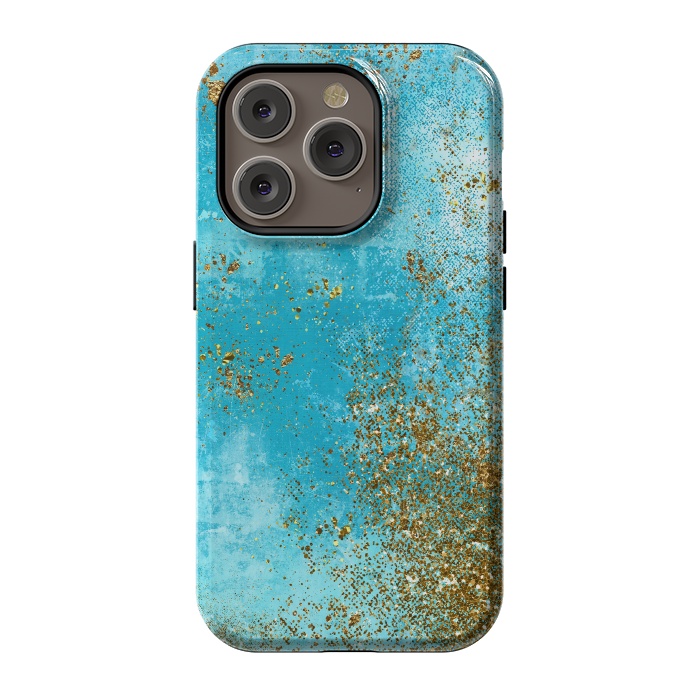 iPhone 14 Pro StrongFit Teal and Gold Mermaid Ocean Seafoam by  Utart