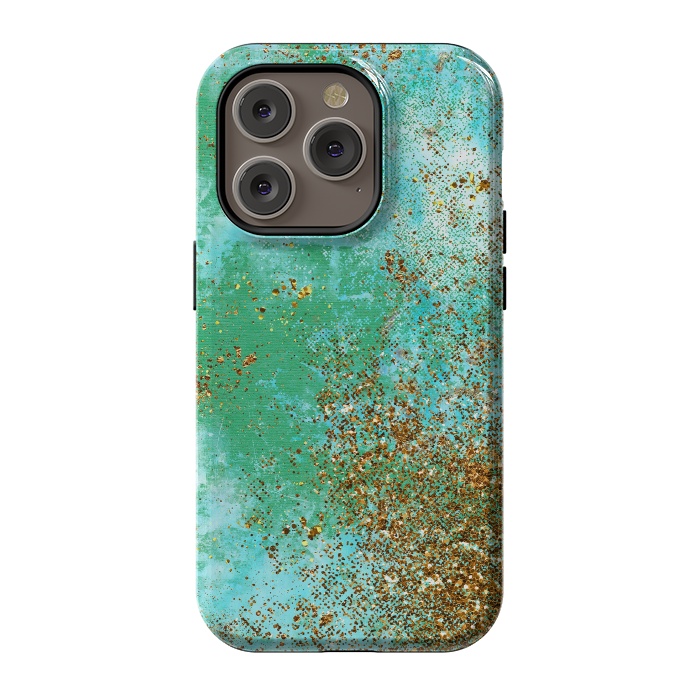 iPhone 14 Pro StrongFit Green and Gold Mermaid Glitter SeaFoam by  Utart