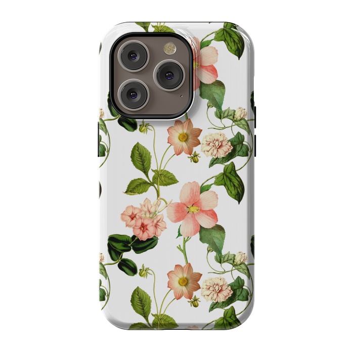 iPhone 14 Pro StrongFit Lovely vintage flower pattern by  Utart