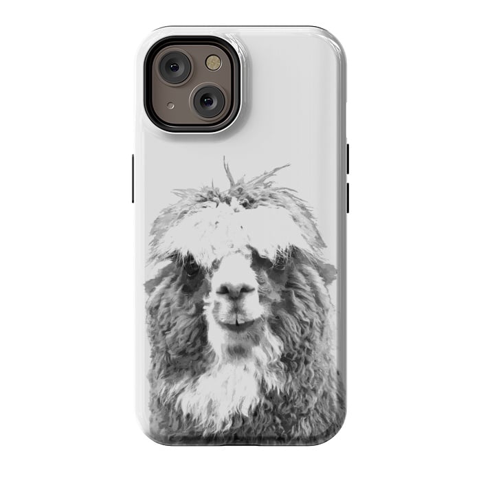 iPhone 14 StrongFit Black and White Alpaca by Alemi