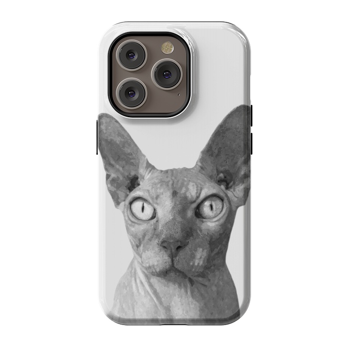 iPhone 14 Pro StrongFit Black and White Sphynx by Alemi